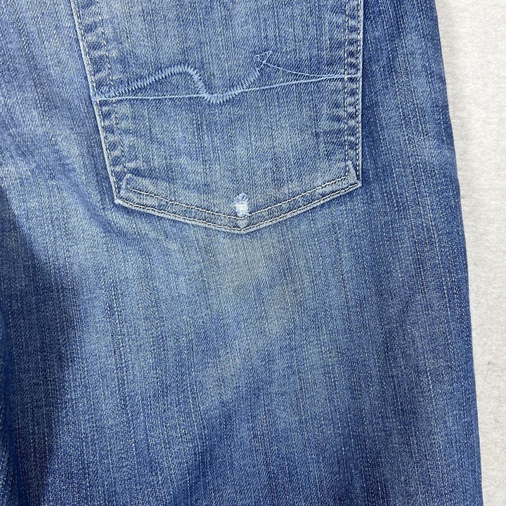 7 For All Mankind Josefina Skinny Boyfriend Jeans‎ Womens 30 Blue Distressed USA - Picture 14 of 16